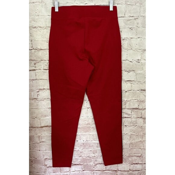 HUE Womens Work Ponte Knit 7/8 Slim Jogger Pant Work Style Deep Red Size S NEW - Picture 3 of 5